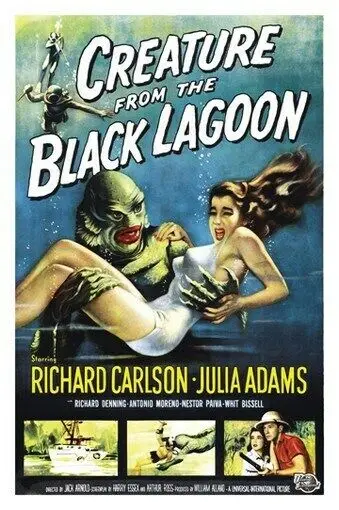 

CREATURE FROM THE BLACK LAGOON MOVIE POSTER 24x36 inch Canvas Print Poster