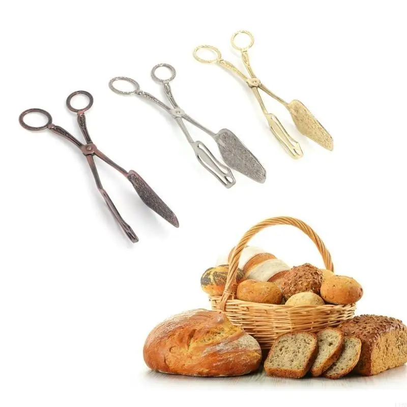 F19B for Noble Bread Clip BBQ Tong Vegetable Fruit Clips Cake Dessert Pastry Cl