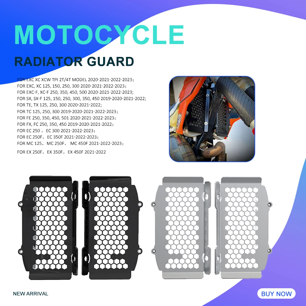 

Radiator Guard For Husqvarna TE TX TC 125 250 300 / FE FX FC 250 350 450 Radiator Grille Guard Cover FE 501 TE 125 TX 125 FX 250