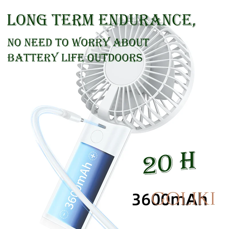 Mini-Fans100-speed High-End mit Nachtlicht USB-Handheld tragbare wiederauf ladbare gute Textur Nachtlicht stilvolles einfaches Design