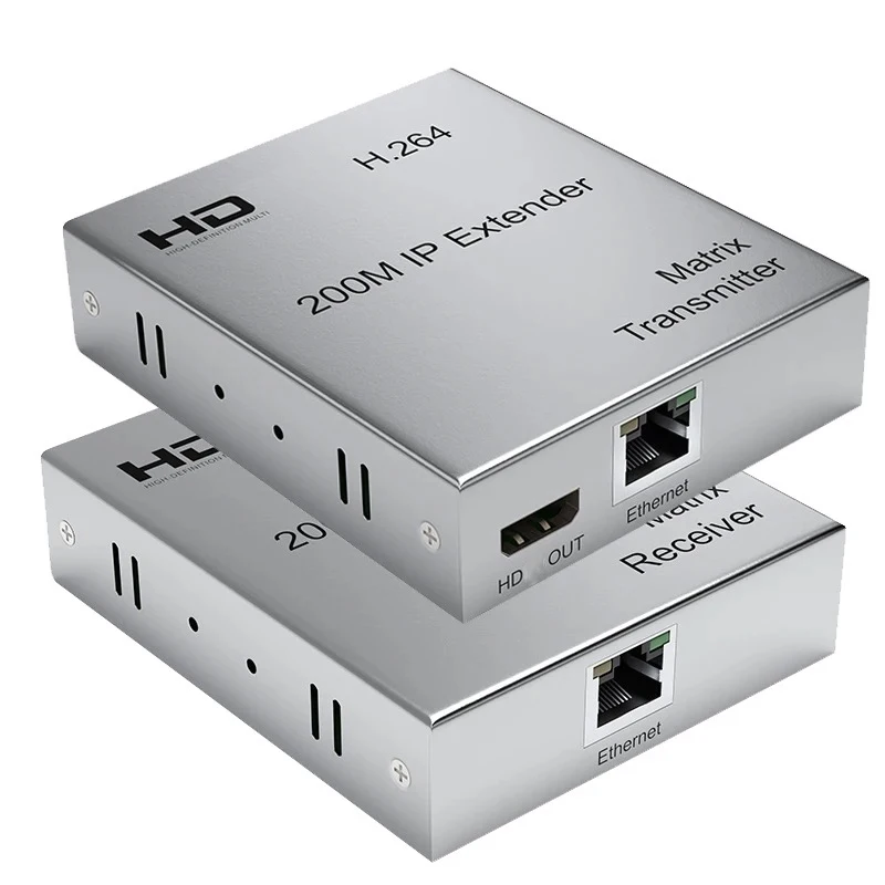 

H.264 200m Extender Matrix Via Rj45 Cat6 Ethernet Cable Support Multi To Multi HDMI-compatible Transmitter Receiver for PS4 PC
