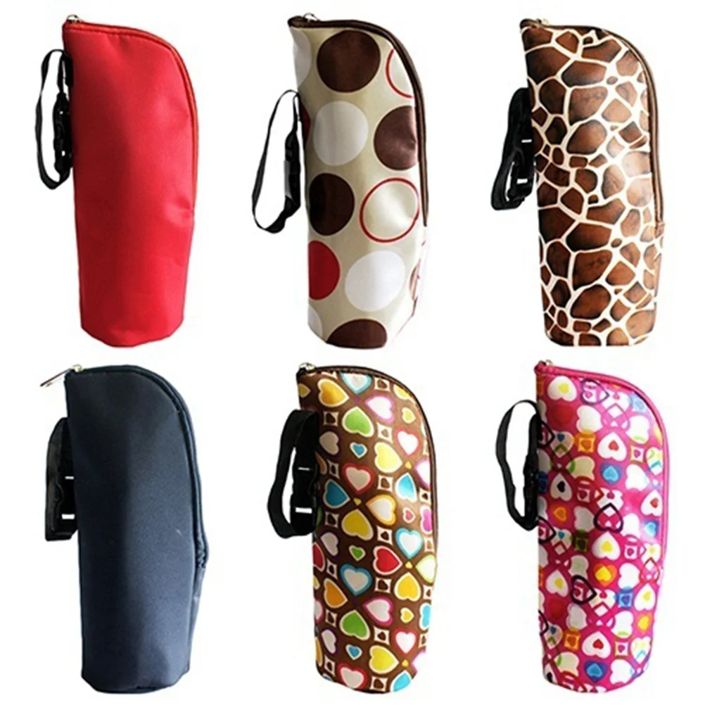 

Baby Milk Bottle Thermal Insulated Bag Durable Lightweight Portable Feeding Bottle Tote Easy Carry Stroller Hanging Silver
