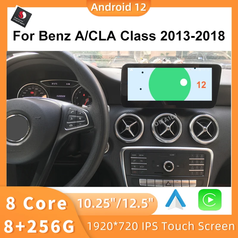 

Snapdragon Android 12 Car Multimedia Video Player GPS Navigation Radio For Mercedes Benz A W176 CLA C117 X117 GLA X156 2013-2018