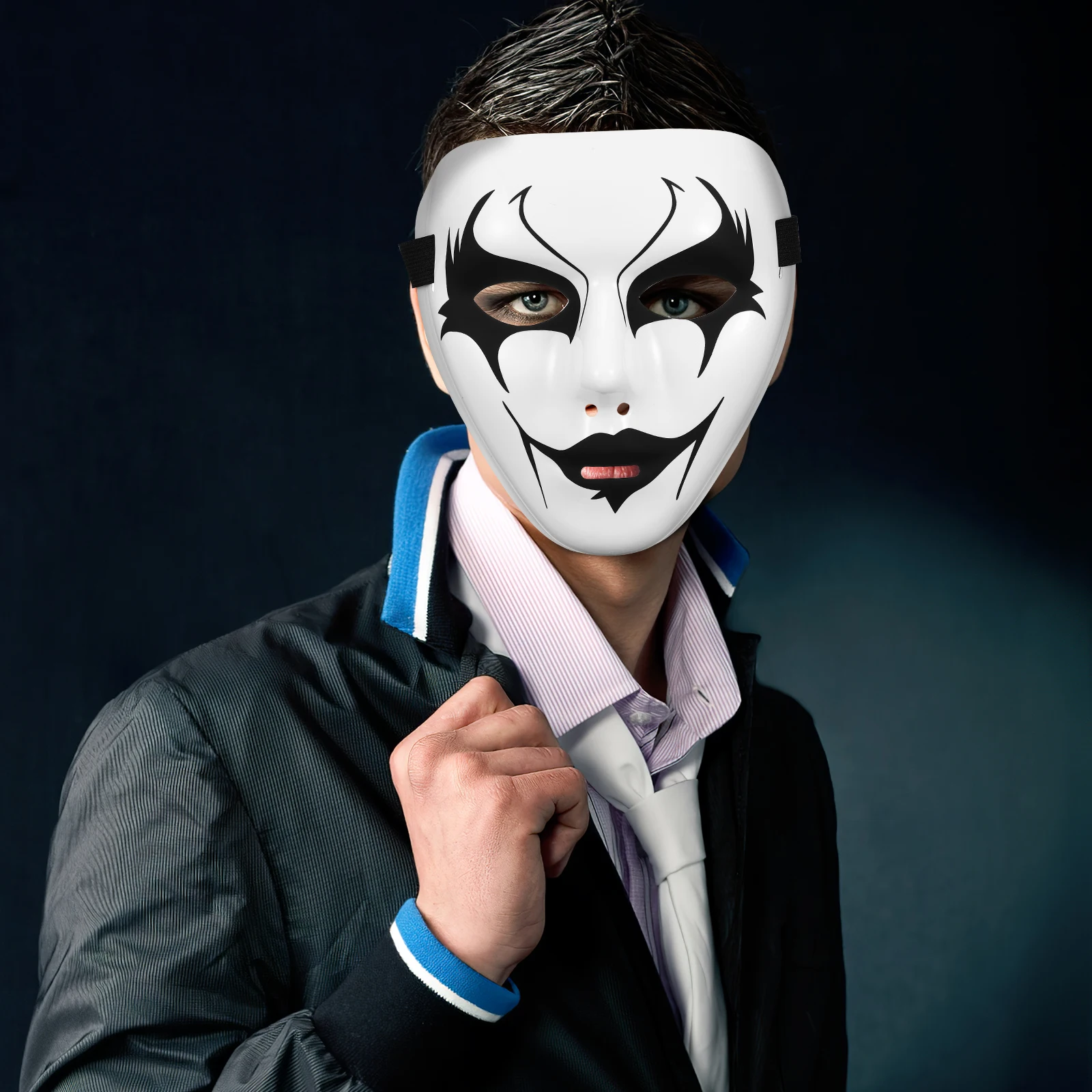 

3pcs Halloween Masks Scary Street Dance Party Costume Props Horror Cosplay Mask for Adults PVC Durable Adjustable Festival