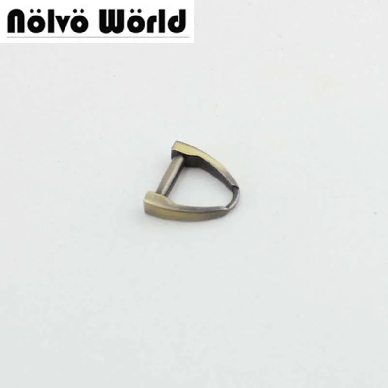 200PCS 8.5X9.5mm Polished Silver Welded Arch Ring Zipper Slider Hanger,DIY Purse Bag Belt Handbag Zip D shaped Ring Connector