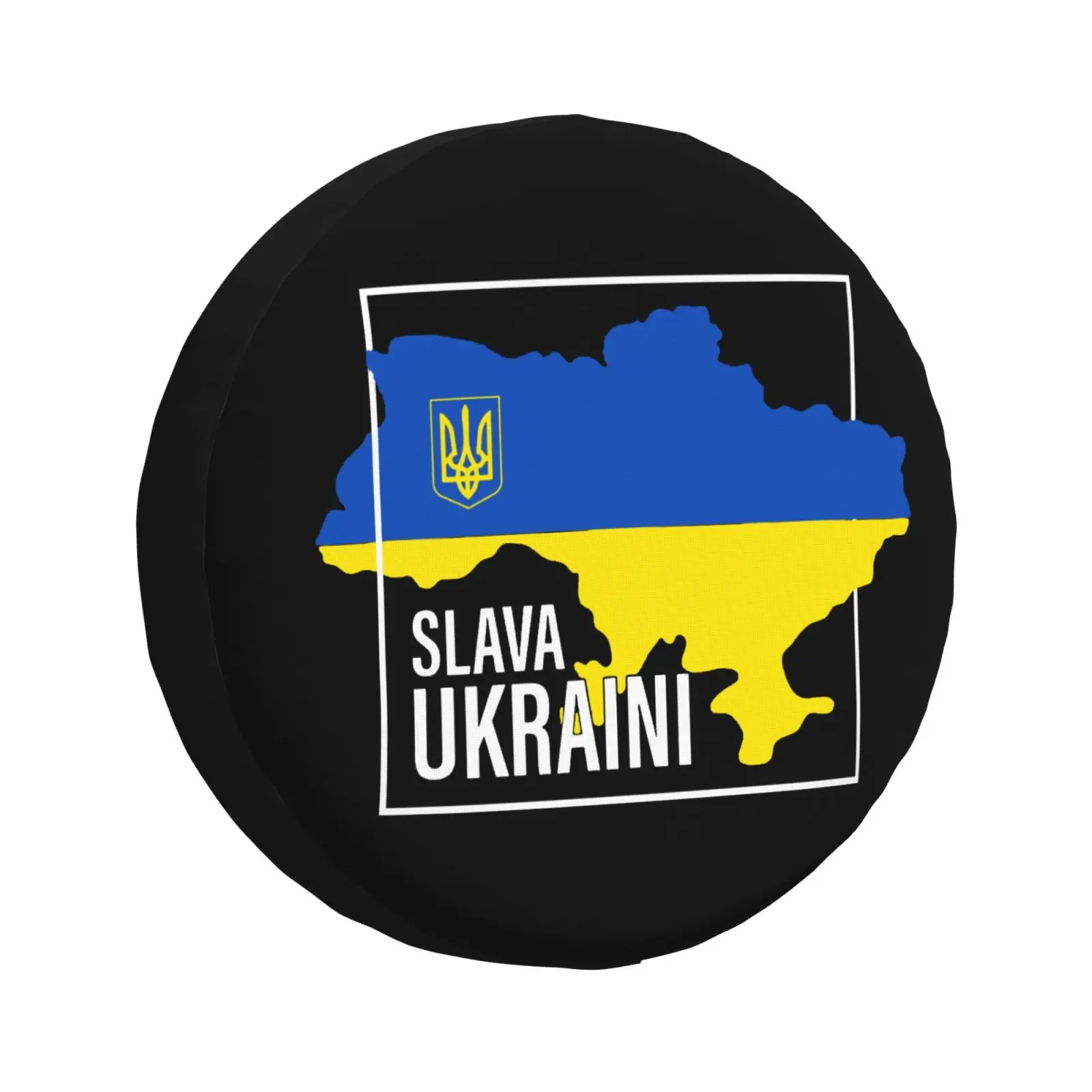 

Чехол для запасного колеса с узором украинского эмблемы, универсальный защитный чехол для колеса 4WD 4x4SUV, автомобильные детали 14, 15, 16, 17 дюймов