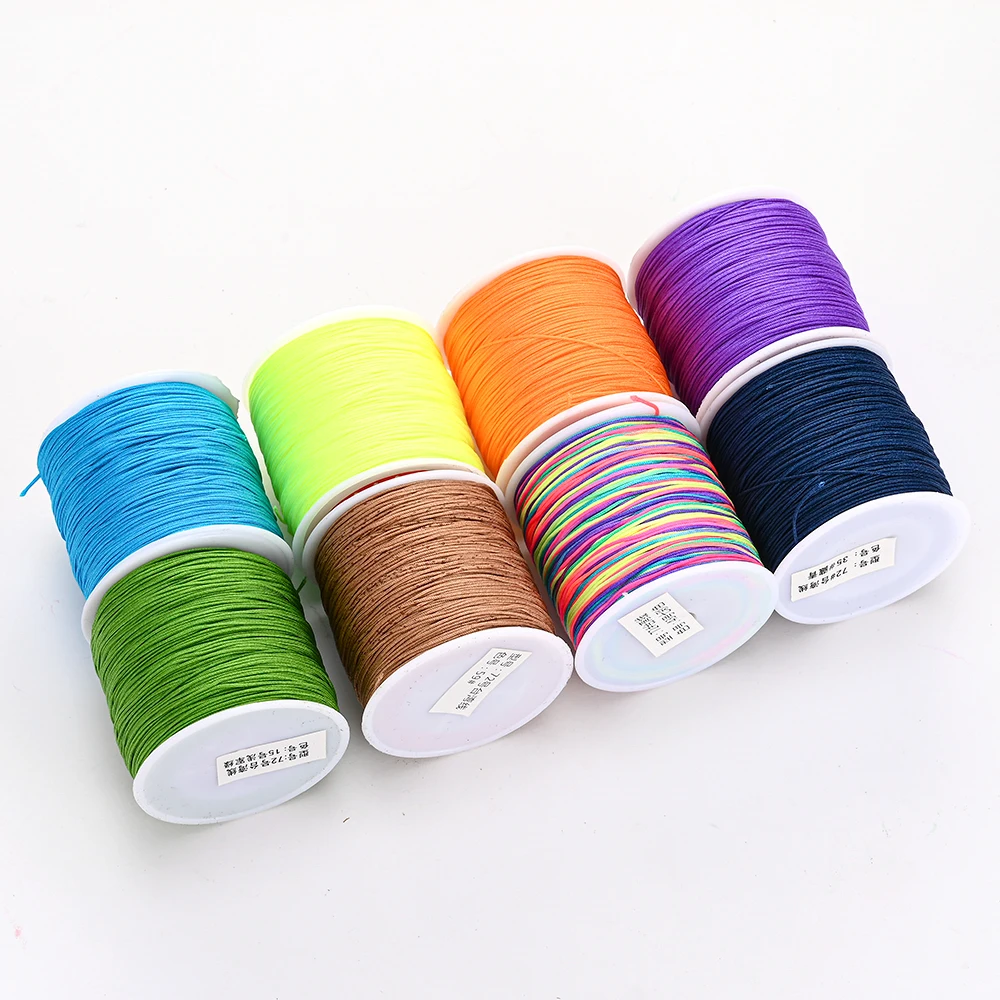 100m/Roll 0.8mm 28 Colors Nylon Thread Cord String for DIY Making Bracelet Necklace Handmade Craft Accessories