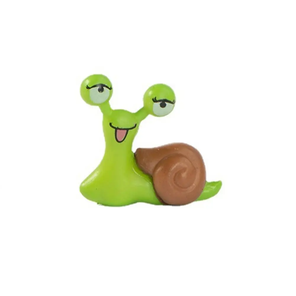Crafts Cartoon Snails Fairy Art Exquisite Miniatures Figurines Creative Simulated Snail Sculpture Outdoor