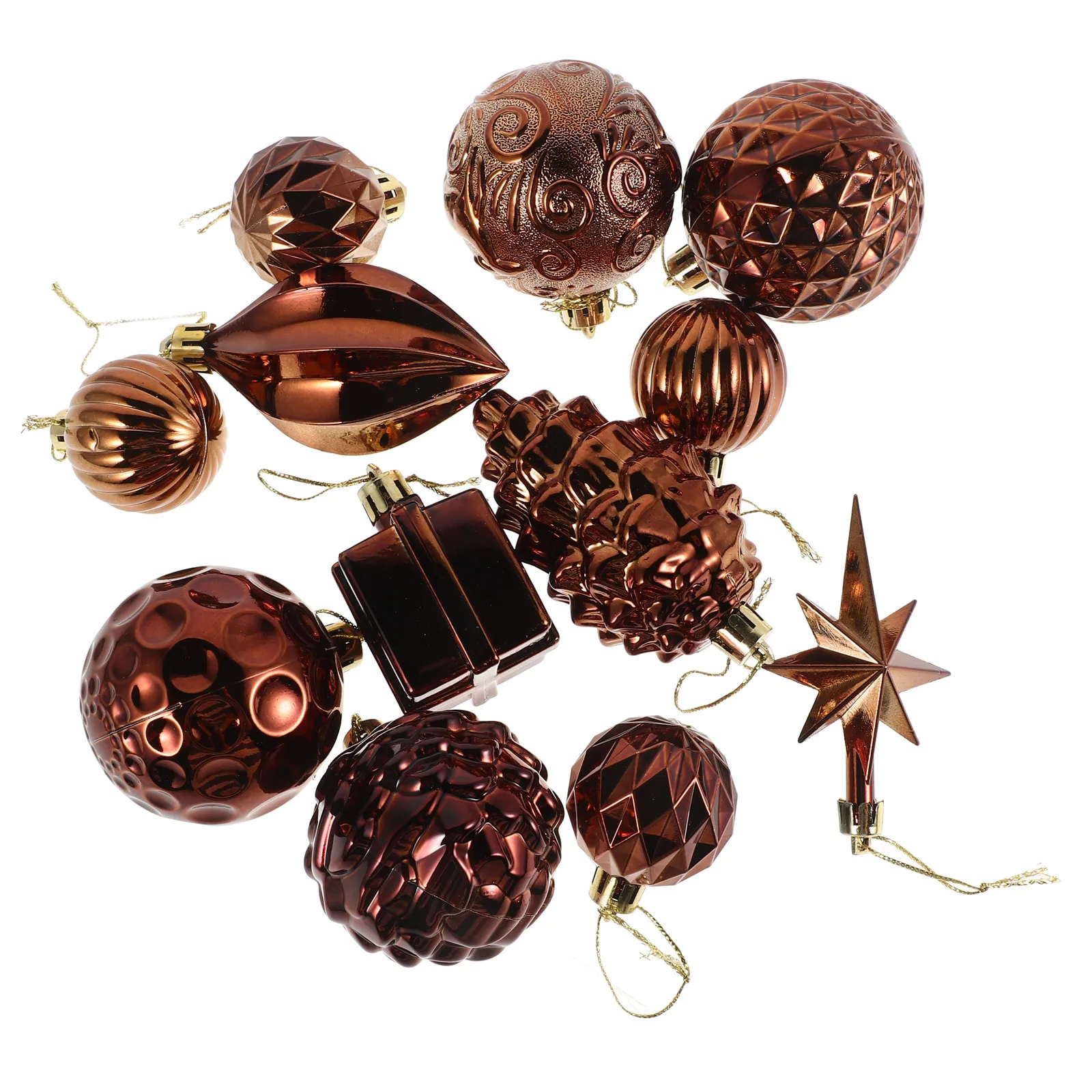 

12 Pcs Christmas Ball Pendant Fall Hanging Ornaments Pinecone Decor Decorations Tree Mini Plastic for Small