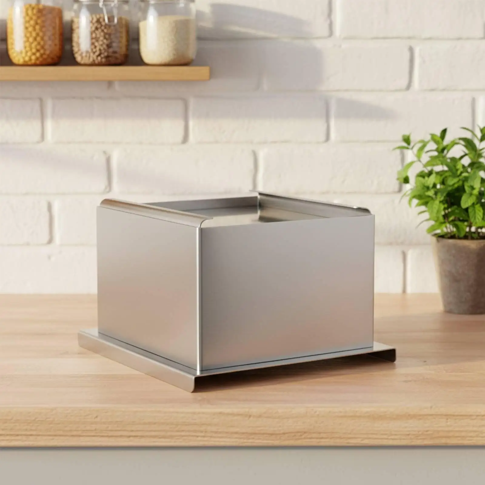 304 Stainless Steel Tofu Mold Press Box with Plate for Homemade Firm Tofu Making Kitchen Tool