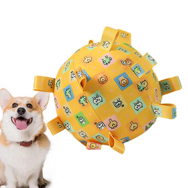 Dog Soccer Ball Toy Indestructible Dog Toy Dog Chew Toys With Straps Interactive Dog Toys For Small & Medium Dogs Funny Dog Ball