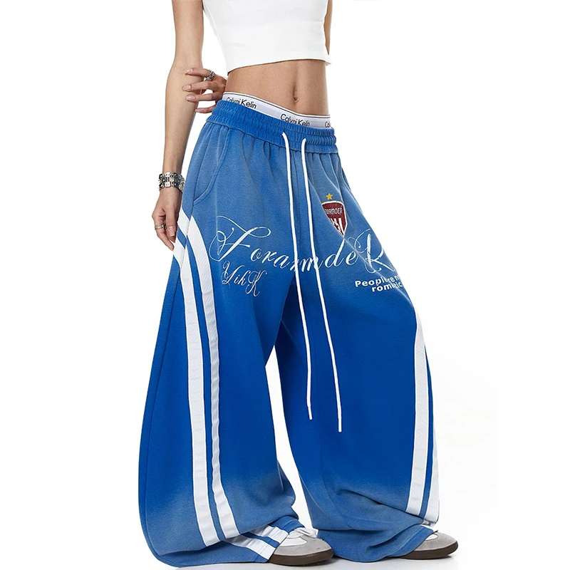American Street Style Casual Pants Women's Summer New Dance Loose Drawstring Wide Leg Knife Trendy Trousers