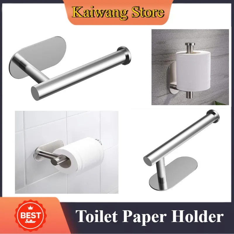 

1 шт. самоклеящийся держатель для туалетной бумаги для ванной и кухни-держатель для туалетной бумаги из нержавеющей стали для ванной комнаты, сверло не требуется