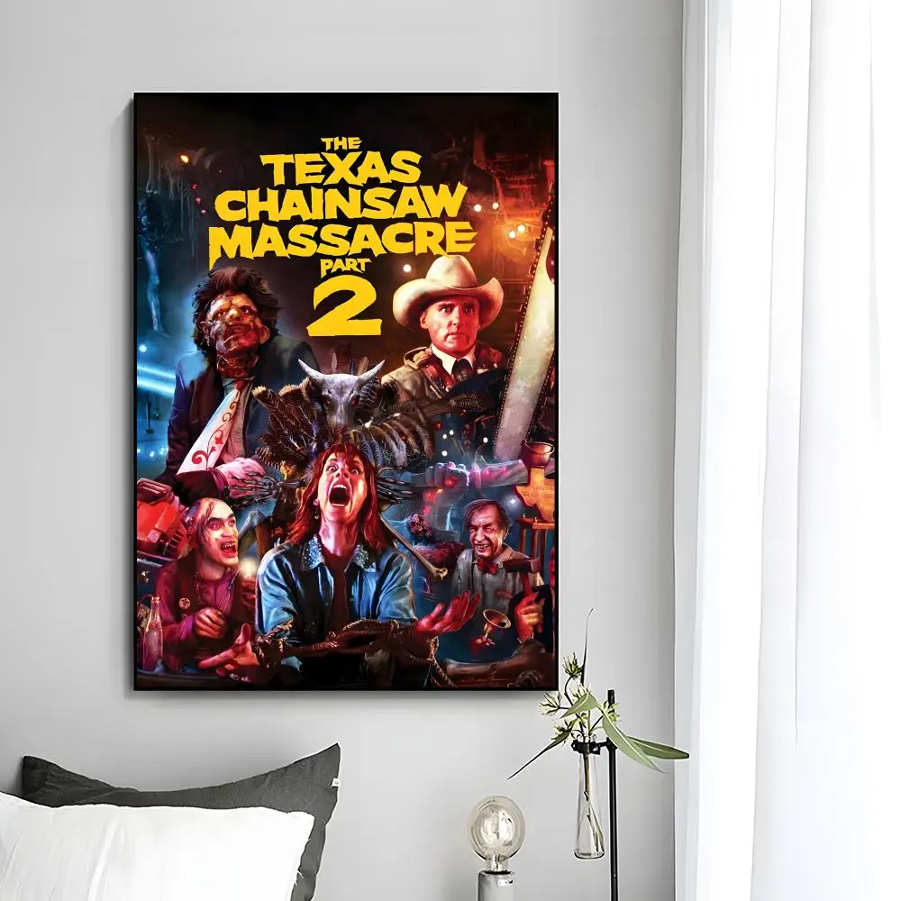 Film-Horror-Poster „The T-Texas Chainsaw M-Massacre“ HD-Kunstposter, selbstklebende Wanddekoration, wasserfest, für Zuhause, Schlafzimmer, Bar, ästhetische Dekoration – Detail 5