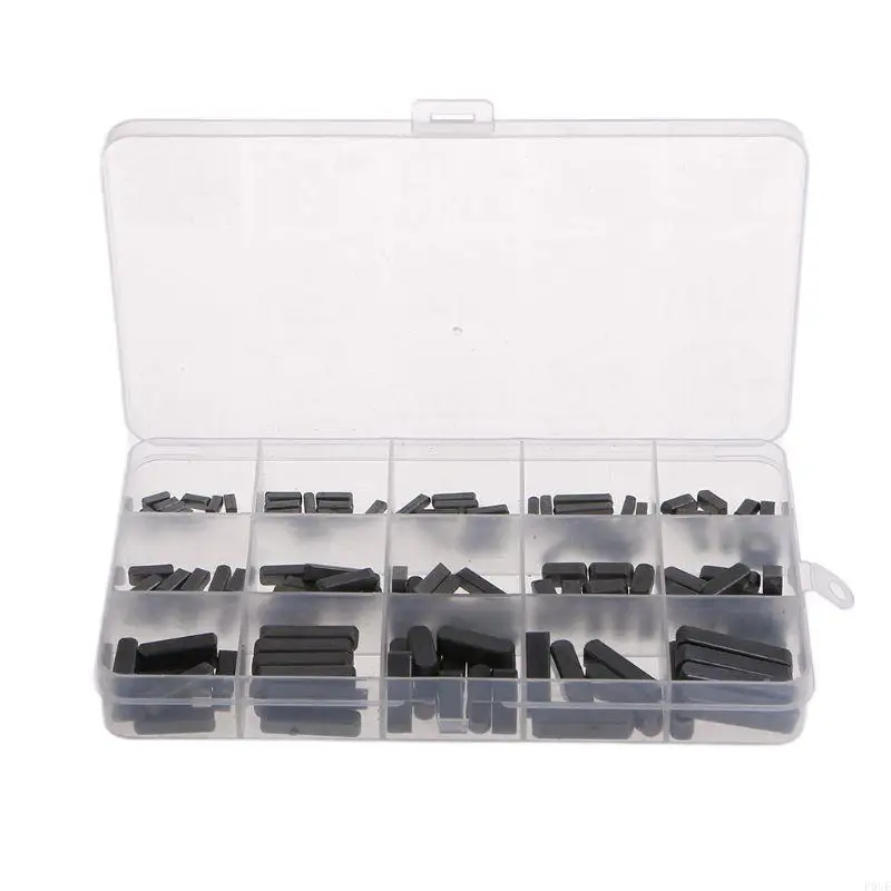 P0UE 140 Pcs for Key Stock Assortment Parallel Shaft Keys Set with Plastic