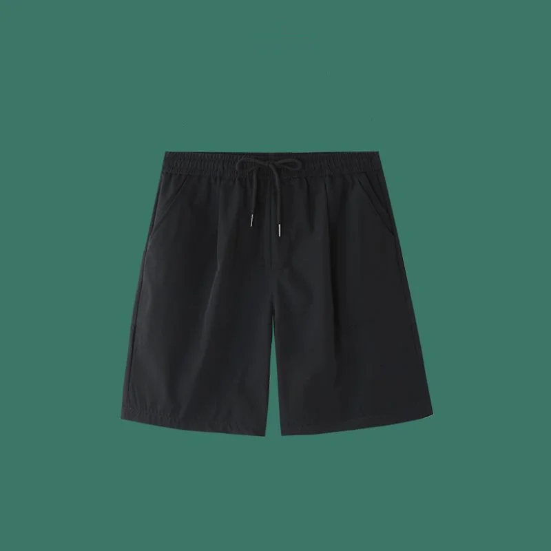 Thin Summer Loose Fashion Street Casual Simplicity Cargo Shorts Handsome Elastic Waist Solid Color Pockets Sports Men\'s Clothing