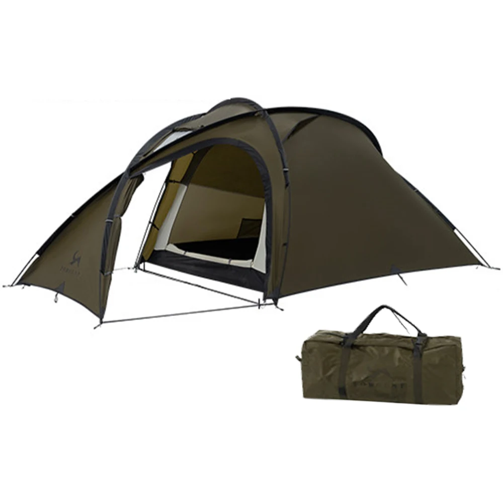 Outdoor Camping Tent 2 Person Aluminum Alloy Nylon Lightweight Backpacking Tent for Hiking Motorcycle Travel Mountaineering