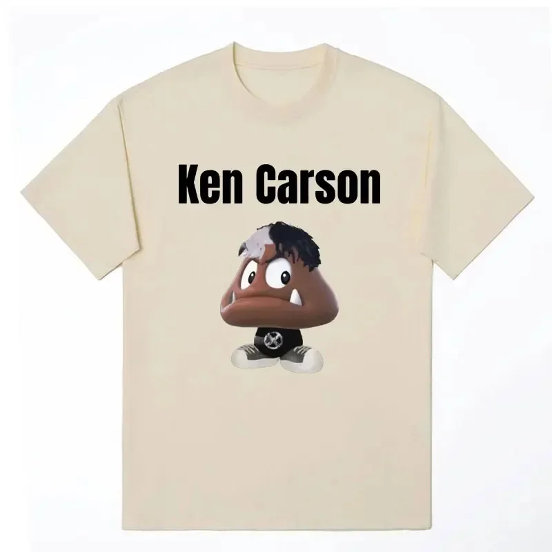 Rapper Ken Carson Goomba Funny Meme Opium Cartoon T Shirts Men Women Hip Hop Cool Retro T-shirt Oversized Cotton Tshirt T2k Tops