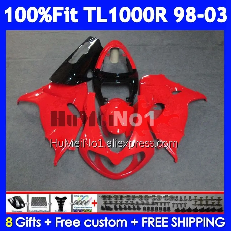 Body For SUZUKI SRAD TL1000 Factory red TL 1000 R 1000R 123No.2 TL1000R 98 99 01 02 03 1998 1999 2000 2001 2002 2003 Fairings