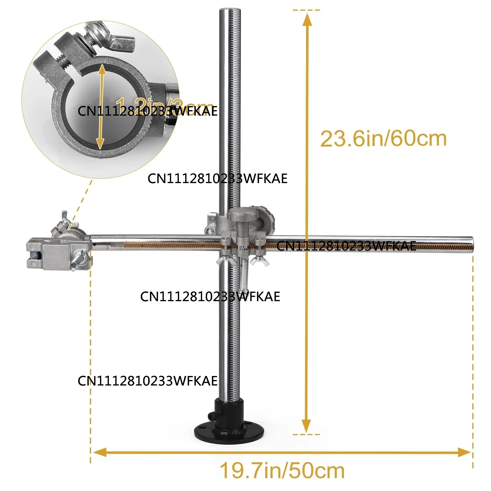 60×50cm Welding Torch Holder Support TIG MIG Machine Gun Holder Clamp Mountings fit Welding Positioner Turntable Rotary Table