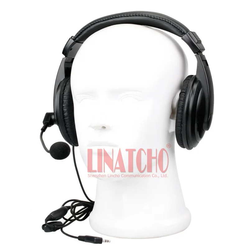 Headset PTT VOX UVB6 UV82 UV5R Noise Cancelling Earphone 2 Way Radio Earmuff 2 PINS Connector