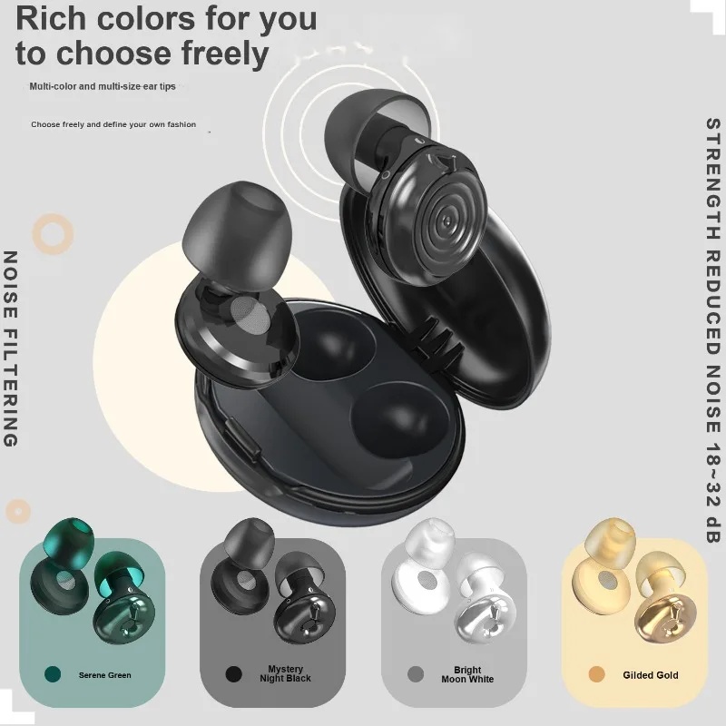 Adjustable Protective Noise Reduction Earplugs for Sleeping Music Use Outdoor Activities Small Ear Canal Study Scenes