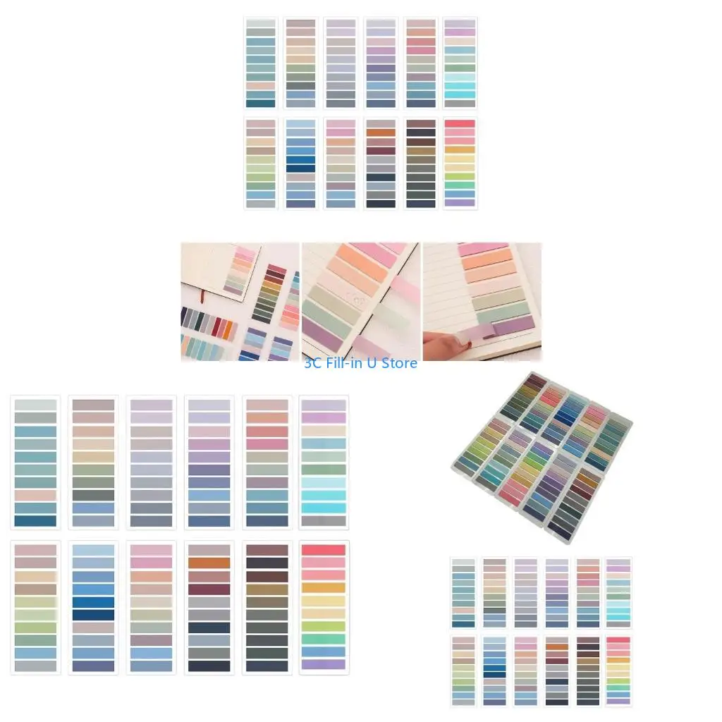 علامات تبويب G8TA Sticky Morandi Markers القابلة لإعادة تحديد موقع الشريط 2400pcs/2000pcs