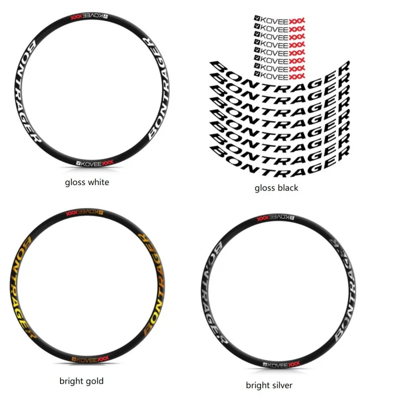 Adesivi per ruote per biciclette da strada MTB per Bontrager Kovee XXX Mountain Bike decorazione per ciclismo decalcomanie protezione solare