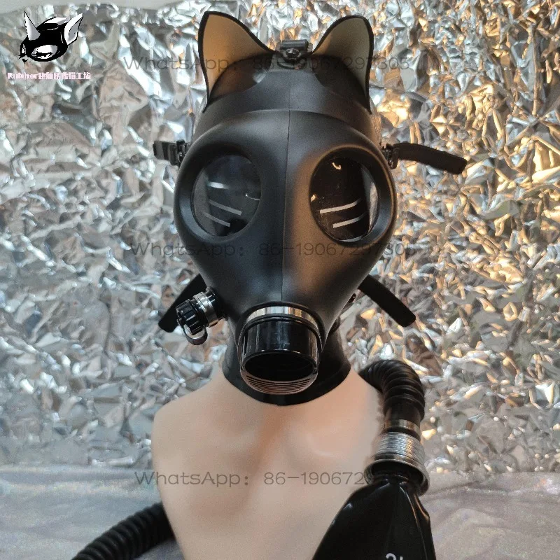 Latex Mask Set Breathing Bag Breathing Control Airbag Cosplay Accessories