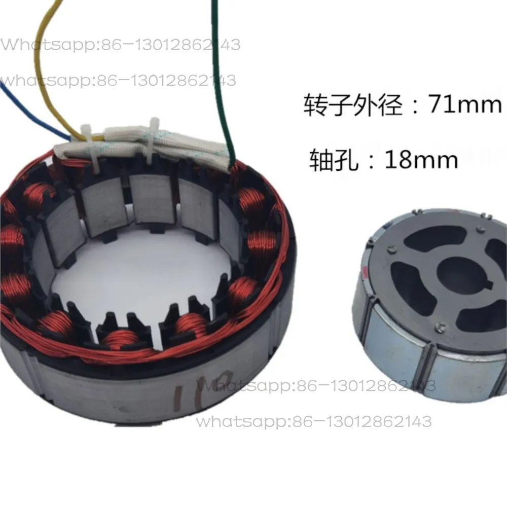 

DC 12v 24v48v60v 100% Copper Wire Brushless Coil Magnet Stator Rotor Permanent Magnet Motor