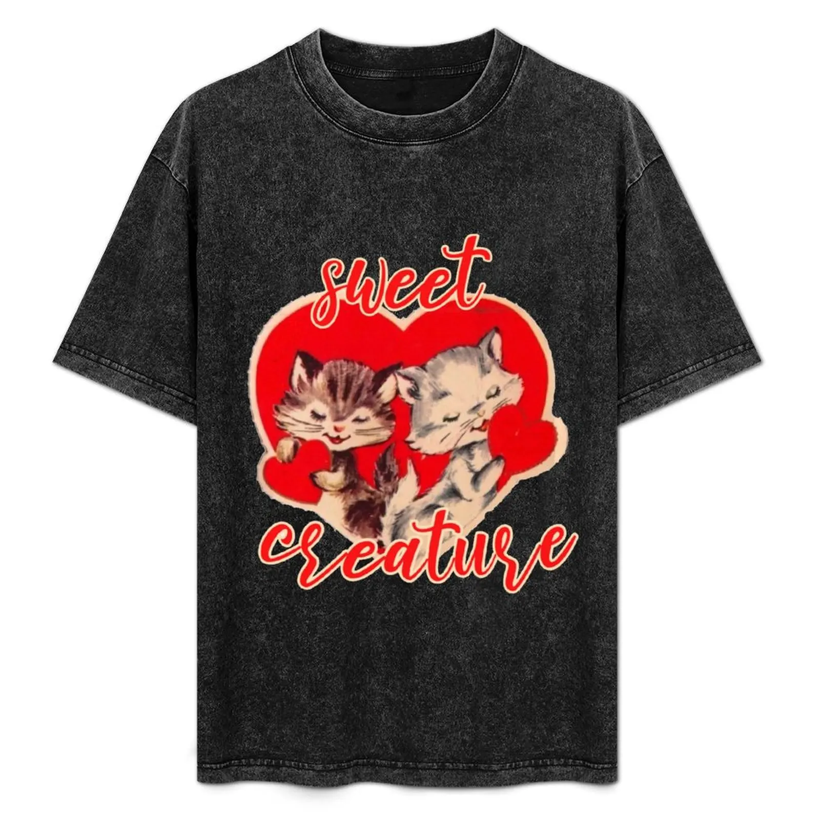 

sweet creature cats T-Shirt Large Size Casual Tee Shirt