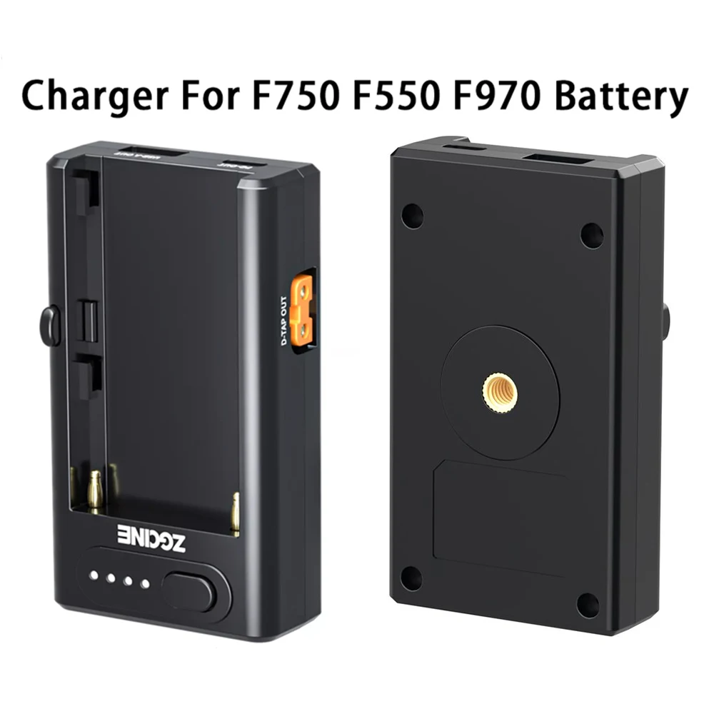 NP-F F970/750/550 Camera Battery Charger Type-C Input D-tap Type-C USB-A Output Faster Dual Charger QC AFC for Sony iPad Canon