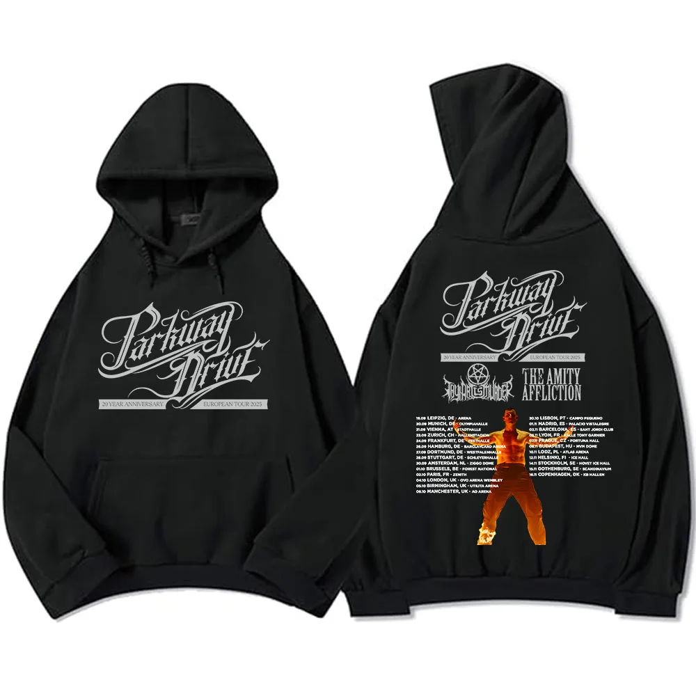 Parkway Drive 20 años aniversario gira europea 2025 sudaderas con capucha banda de Rock moda sudaderas gráficas invierno polar hombres jerseys