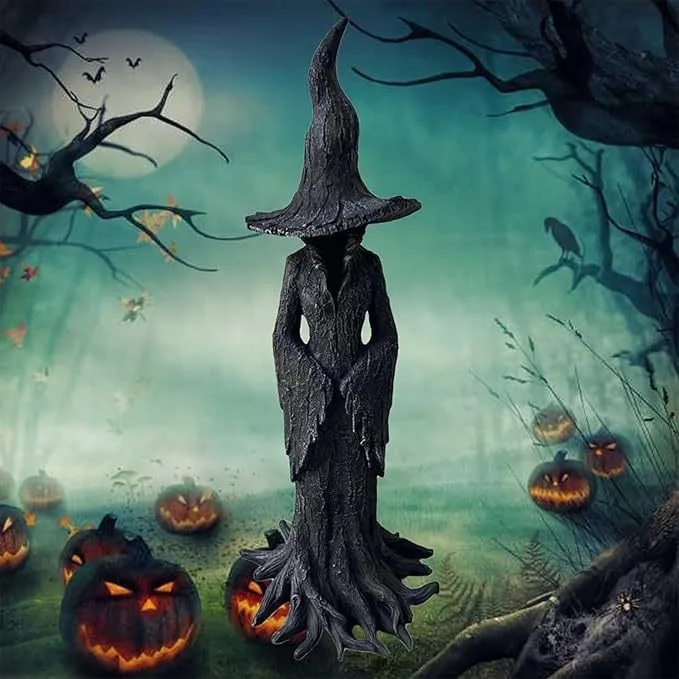 Enchanting Witch Statue Resin Gothic Halloween Decor Dark Fantasy Figurine for Altar Shelf Gift