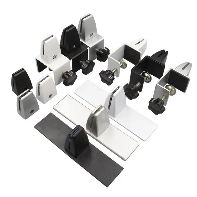 1PCS Aluminum Alloy Screen Clip Adjustable Desktop Movable Clip Glass Fixed Wooden Board Office Desk
