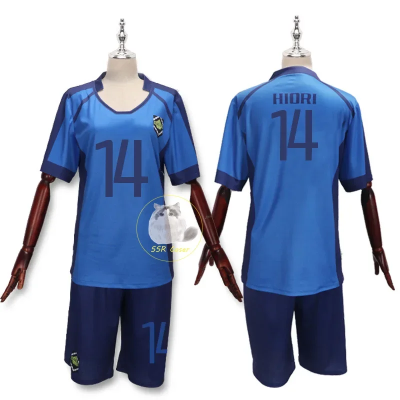 RT01 Bachira Meguru disfraz de Cosplay Isagi Yoichi Cosplay Anime Blue Lock Jersey Club de fútbol ropa deportiva uniforme conjunto para hombres y Gf1
