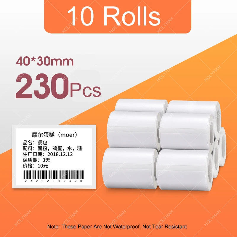 10 Rolls Cheapest B1 B21 B3S Thermal Lable Tape 5 Rolls 40mm 50mm Price Label Maker Sticker for Niimbot Printer Small Business