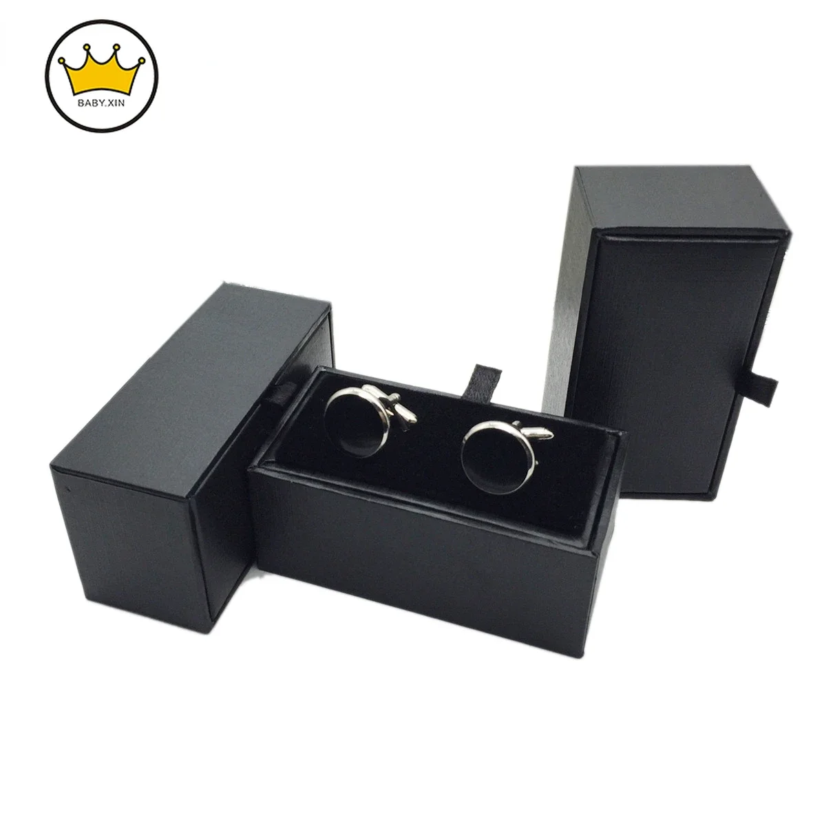 

Черный чехол из искусственной кожи, брошь, булавка для лацкана, заколки для волос, подарочная упаковка, мужская коробка для хранения запонок, зажим для галстука, коллекционная коробка