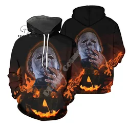 Halloween Horror Movie Character Cosplay Hoodies, Michael Myers, Jason Cosplay, 3dPrint, Harajuku, Jaqueta Casual, Hoodies, Nova Moda