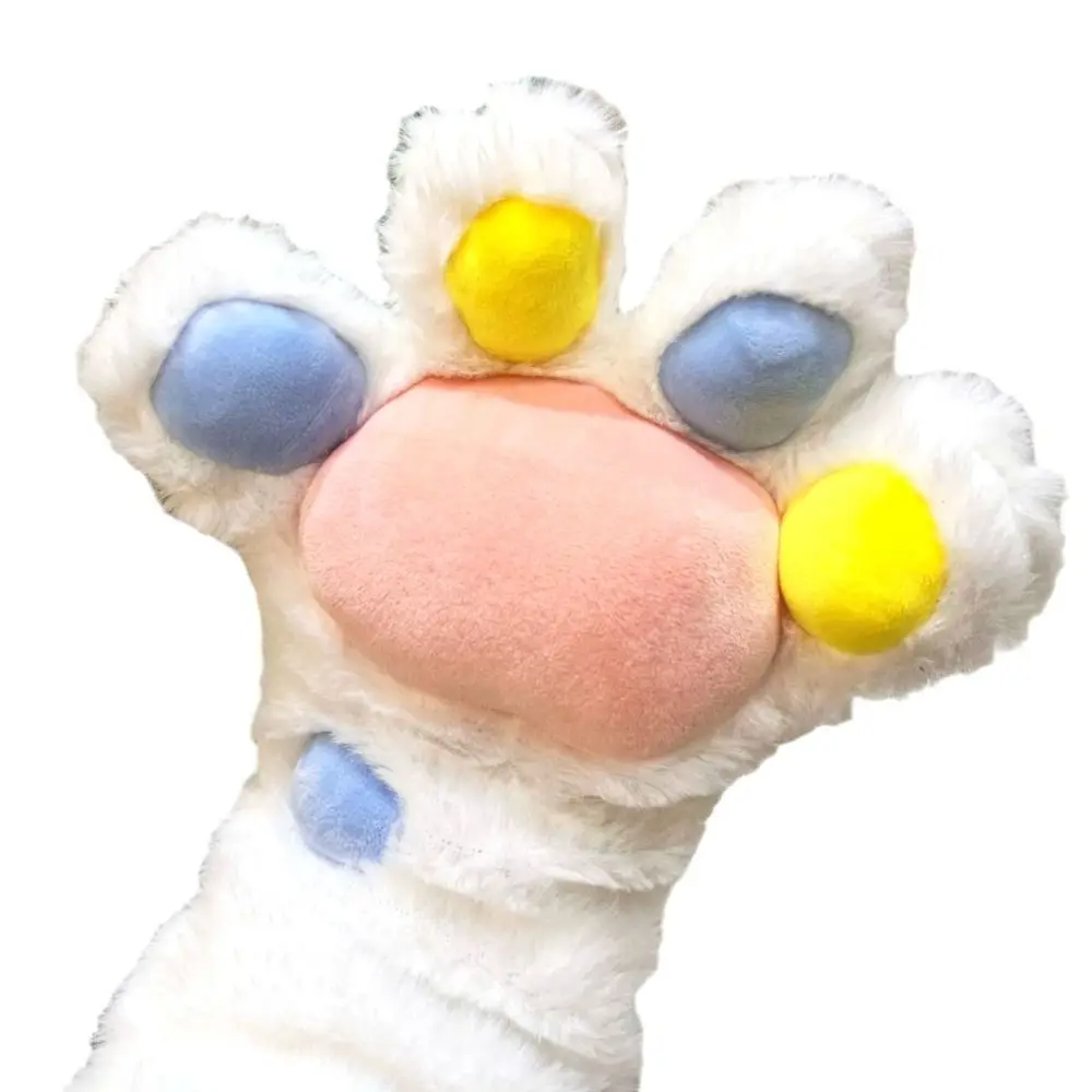 Sound Fun Toys Cat Paw Palm Gloves Soft Cartoon Cat Claw Furry Glove Cute Plush Mittens Winter Mittshand Children's Warm Gloves