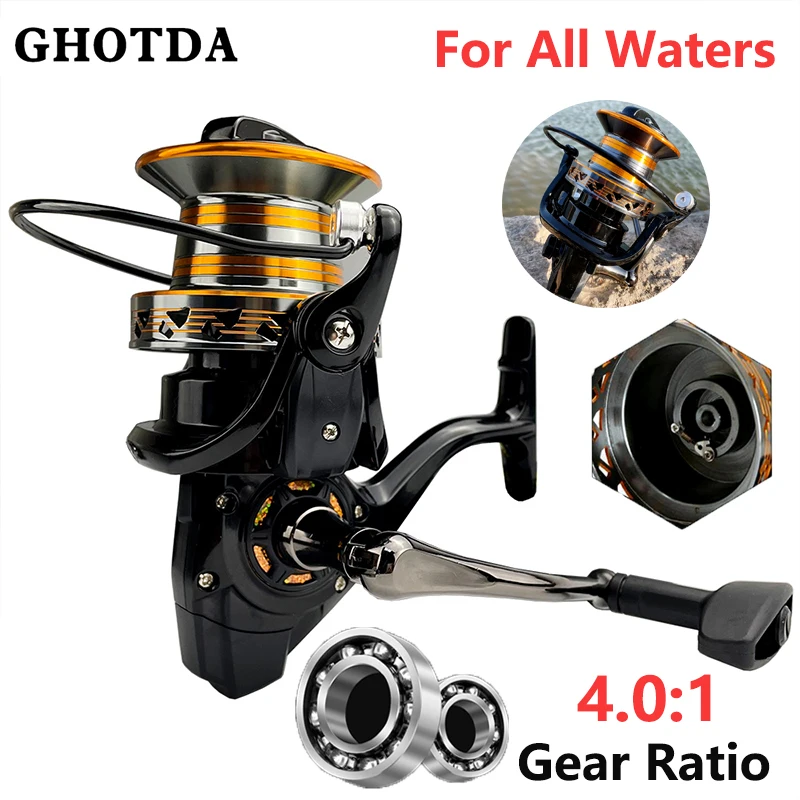 GHOTDA 9000 10000 12000 Spinning Fishing Reel 12+ 1 Ball Bearing 30KG Big Game Saltwater Jigging Wheel for Sea/Boat Fishing