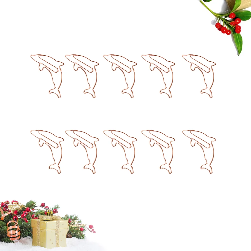 20PCS Creative Metal Paper Clip Heart Shape Paper Pin Simple Note Clips Portable Office Clamp ( )