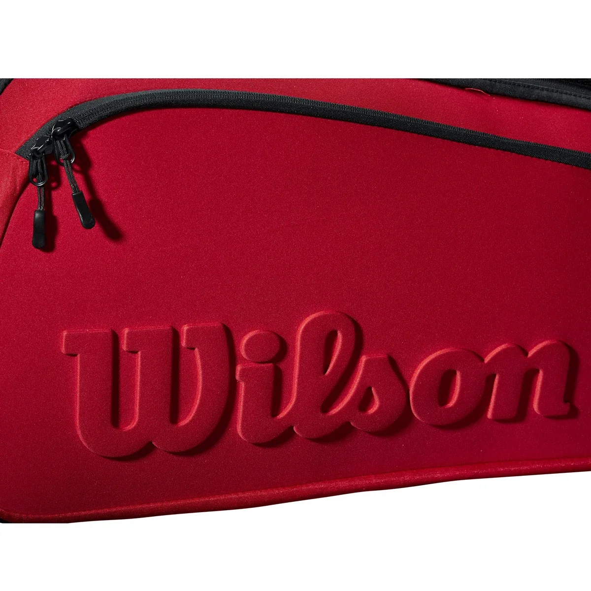 Wilson borsa da Tennis con Logo in rilievo Clash V2 Super Tour per 6 racchette zaino per racchetta con conchiglia per animali domestici con scomparto per termoprotezione rosso