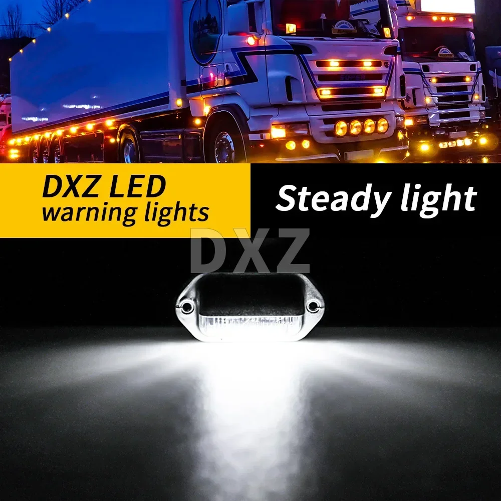 6LED Truck License Plate Light 1pcs Car Van Passenger Trailer Tail Light Side Light 12-24V IP67 Waterproof 6500K Led Work Light