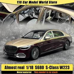 Almost real AR 1:18 Maybach S680 new S-Class W223 2021 alloy car model collection display gift pieces