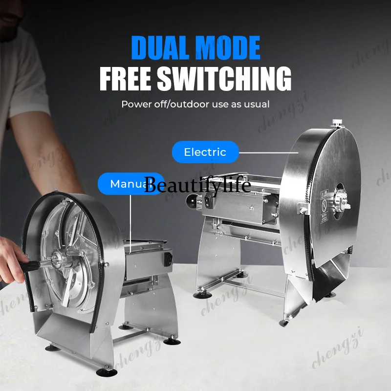 81 MOSEENER Commercial Electric Potato Chips Slicing Machine Fruit Cutting Machine Vegetable Slicer Vegetable Chopper for Kitche