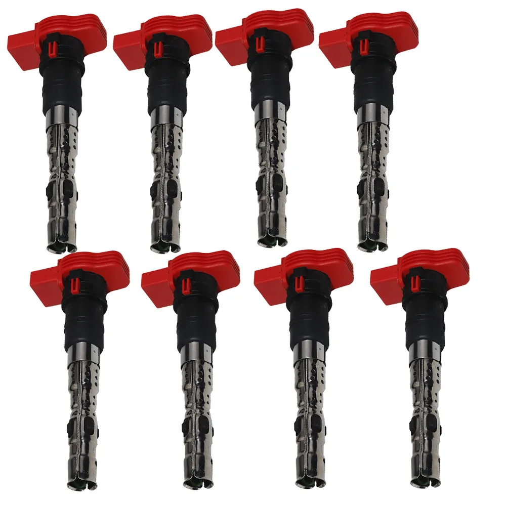 8 قطعة ملف الإشعال لأودي A6 A8 ALLROAD A6L A8L VW فايتون طوارق 2003-2016 3.7 4.2 077905115C 077905115E اكسسوارات #1