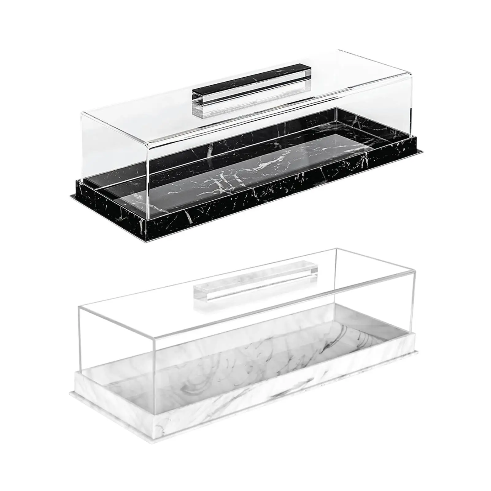 Bakery Display Case Rectangular with Clear Cover Display Box Cake Stand Serving Tray for Baby Shower Weddings Event Store Cookie