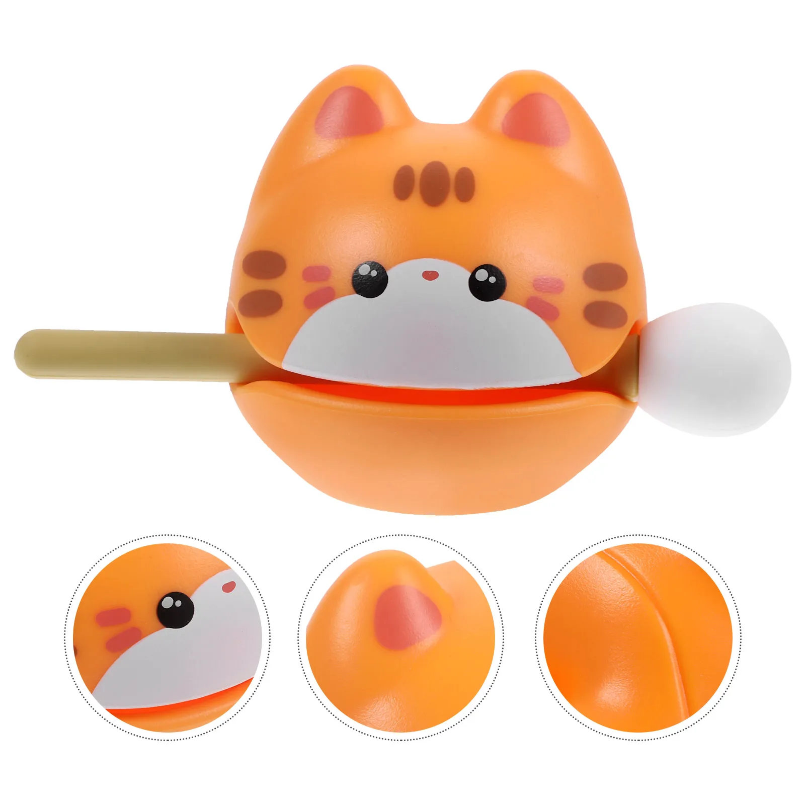 Automatic Small Wooden Fish for Indoor Cats Sensory Handle Castanet Musical Instrument