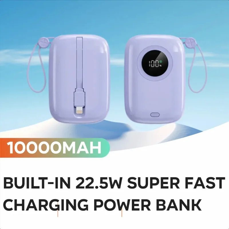 

Built-in 22.5W Super Fast Charging Power Bank with 10000mAh Mini Portable Power Supply